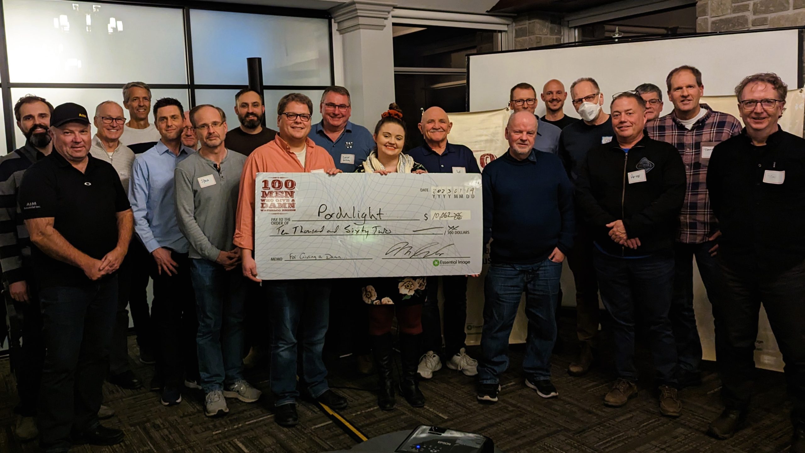 Porchlight Counselling and Addiction Services (Oct 2022), Big Cheque Presentation