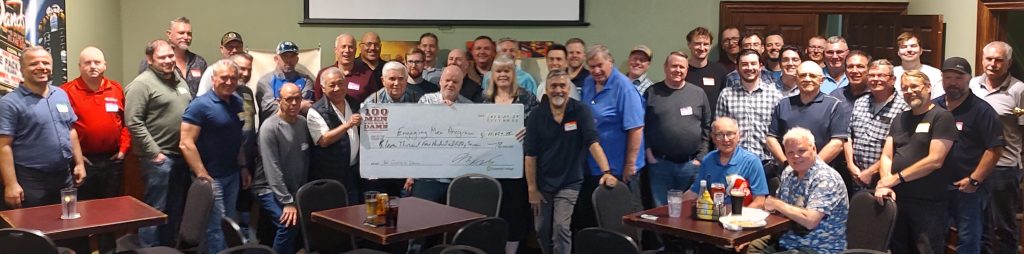 100 Men Who Give a Damn present their Big Cheque to Women's Crisis Services' Engaging Men Program